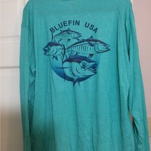 Mens XL Bluefin long sleeve tee shirt